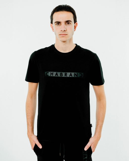 T-shirt logo encadré -...